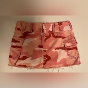 Pink Camo mini skirt size 2